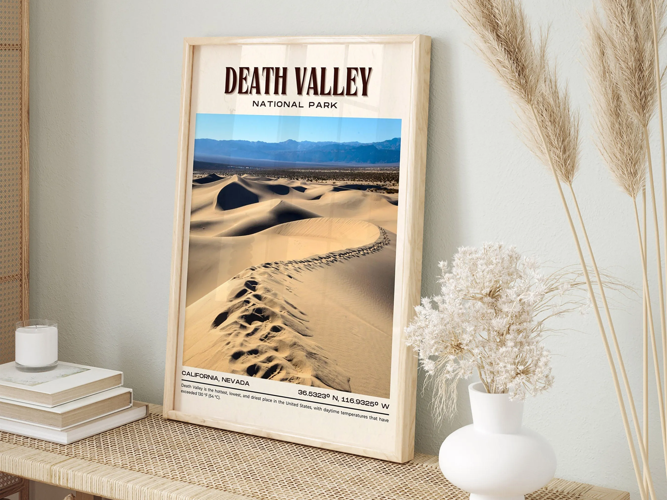 Death Valley National Park Vintage Wall Art, California, USA