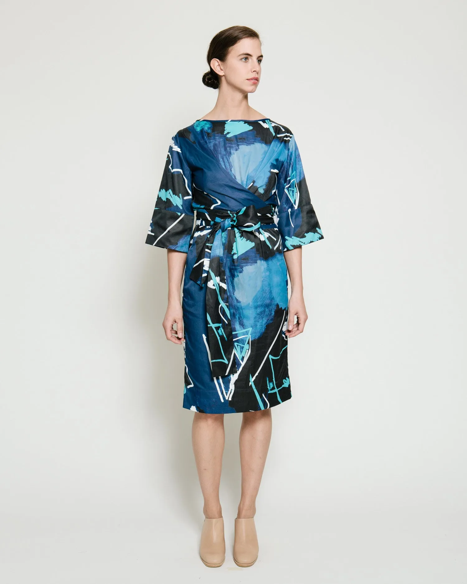 Harper Dress in Swiggle Print
