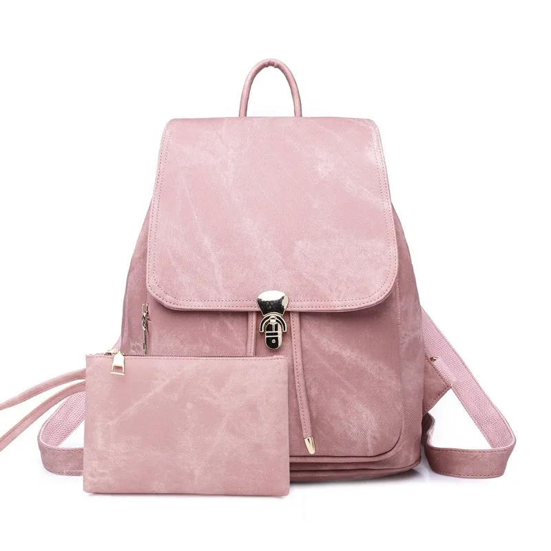 Imitation Denim Pattern Backpack